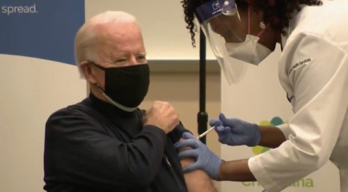 Joe Biden Gets Covid-19 Vaccine – Then Awkwardly Mumbles, ‘Jill Loves Shots…I’ve Had So Many’ (VIDEO)